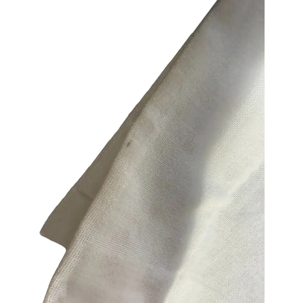 1 Single Crate & Barrel Wallace Curtain Panel in Solid White 52 x 84 Rod Pocket